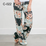 Spring Autumn Loose Beach Women's Pants Fashion Floral Print Drawstring Wide Leg Ladies Long Pants Sweatpants Plus