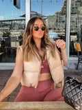 Color Women's Clothing 2025 Spring And Autumn 2025 New Cotton Vest Zippered Arma