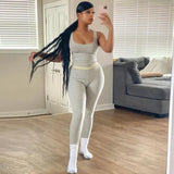 2021 Solid Sexy Camis Tank Top Skirt 2 Pieces Set Summer Women Streetwear Tracksuit Club