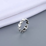 Ancient Silver Color Happy Smiling Face Open Rings for Women Punk Hip Hop Adjustable Ring Fashion Jewelry Best