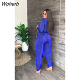 Winter Tassel Two Piece Set Women Fashion Solid Knitted Tshirt Tassel Slim Trousers Two Piece Set Women-Outfit