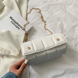 Fashion Cylinder Women's Shoulder Bag Trend Fresh Chain Crossbody Bags for Women 2021 PU Leather Zipper Handbag Luxury
