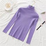 Pullovers Women Turtleneck Sweaters Fashion Spring Long Sleeve Female Jumper Autumn Korean Basic Top Soft Knitted