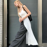 Women Elegant Backless Long Style Summer Holiday Streetwear Aesthetic Casual All-match Female Popular Simple Ulzzang New-Outfit