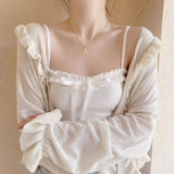 Japanese Crop Top Summer Kawaii Skinny Tanks Camis Blue Bow Tube Bras Y2k Short Solid Sexy Sleeveless Bandage Cropped Women
