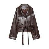 Women's Clothing 2025 New Street Fashion Two-Color Long-Sleeved Knitted Sweater