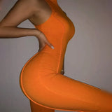 Sexy Round Neck Sleeveless Slim