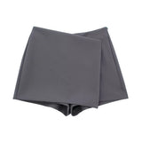 Shorts Skirts for Women, High Waist, Side Zipper, Female Skort, Chic Fashion-Outfit