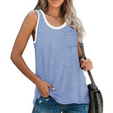 Women Tank Top Plus Size Elastic Sexy Summer Tank Tops Solid O Neck Off Shouled Casual White Tank