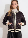 Ultra Light Short Puffer Jacket Women Autumn Winter White Duck Down Coat Stand Collar Lace Solid Female Feather