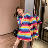 Print Japan Harajuku Hip Hop T-shirts Women Summer Short Sleeve Loose Tops Women 2021 Cute Oversized T Shirts