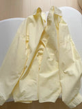 Salt Cheese ~ Cream Yellow Long-Sleeved Cotton Shirt Women's Korean Version Of Loose Niche