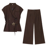 Winter Women's Fashion With Pure Color Single Buckle Collar Loose Wool