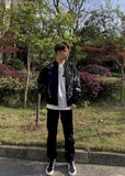 Baseball Jersey Clothes Men Leather Jacket Motorcycle Windbreaker Autumn Winter Hip-hop Embroidery Loose Casual Women Top