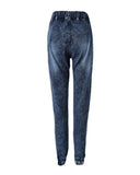 Fashion Rubber Band Waist Strap Slim Jeans-Outfit