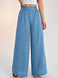 Loosely-Broadly Bagging Rubber-Legged Casual Trousers In Autumn