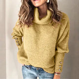 Woherb Winter Autumn And Winter Women's Hoodie Turtleneck Sweater Top In Stock-Outfit