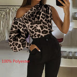Blusas Women 2022 Summer Off Shoulder Shirt Elegant Long Sleeve Blouse Fashion Asymmetrical Top Casual Solid Tunic