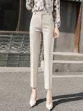 Ladies Suits Harem Pants High Waist Professional Overalls Formal Dress Nine Points Womens Pants Cargo Pants Women-Outfit
