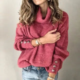Woherb Winter Autumn And Winter Women's Hoodie Turtleneck Sweater Top In Stock-Outfit